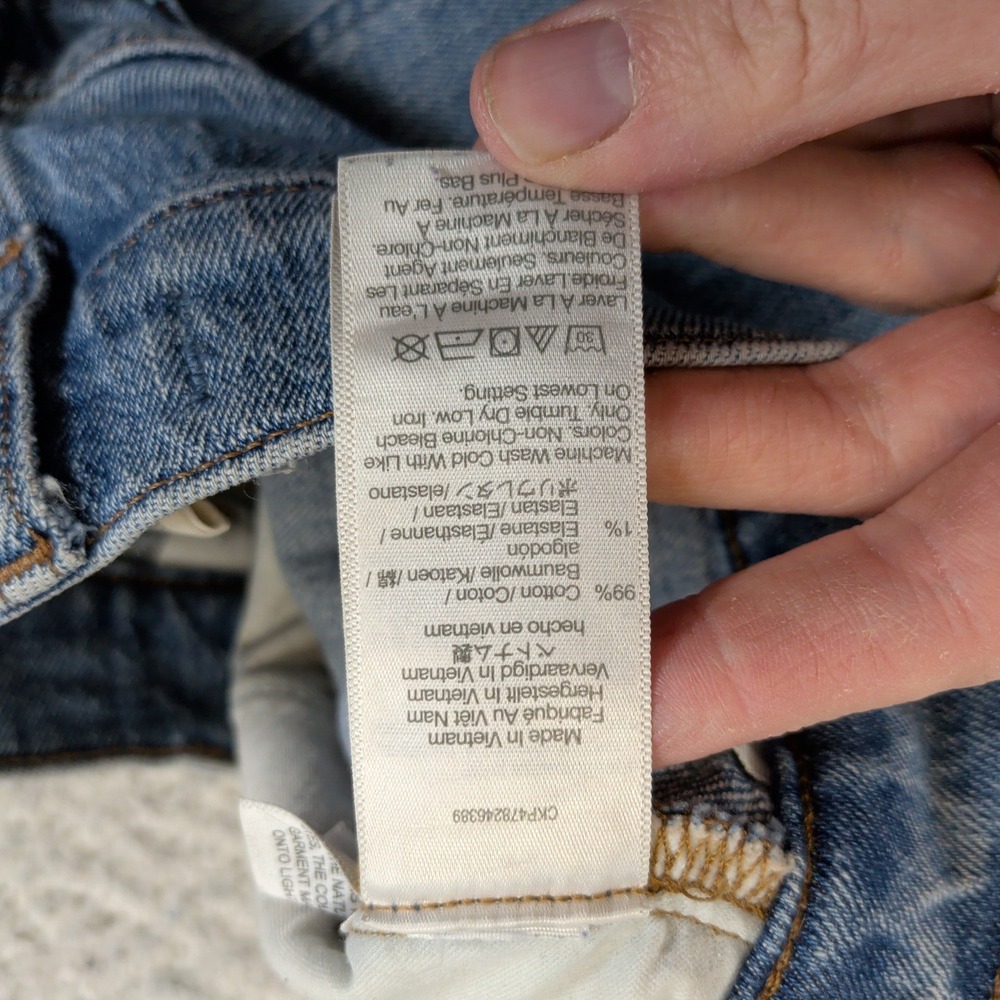 Madewell 90s Straight Jeans High Rise Light Wash Blue Size 28‎ NN877 DM4427 - Picture 4 of 10
